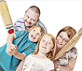 Win Venture Family Photoshoot - Family Fun with Cricket Photo