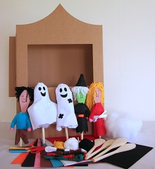 Craft Kits for Kids - Harry The Hapless Ghost Puppet Theatre Set
