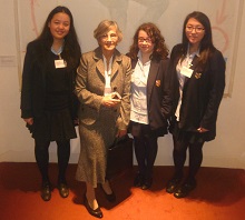 Dr Francisca Wheeler with girls from WGS, Winners at the British Physics Olympiad 2013