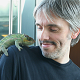John Hamilton and a Lizard at the Vivarium of Manchester Museum