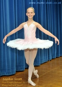 Sophie Scott who won a scholarship to appear with the English Youth Ballet