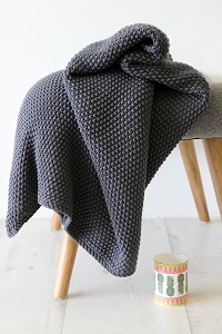 Cosy Moss Stitch Cotton Throw from Rockett St George