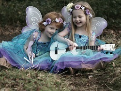 Kids dressed up as fairies