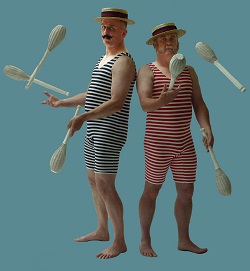 Edwardian Bathers Jugglers