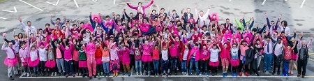 Manchester Grammar School boys in pink to support the Genesis Breast Cancer Prevention charity | photo 1