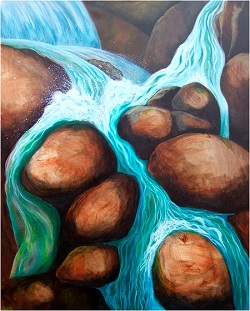 "Cascade", painting by Michael Stevenson