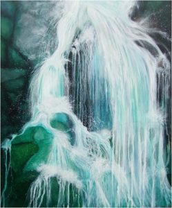 "Upper Falls Pistyll Rhaeadr" painting by Michael Stevenson