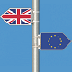 Sign pole with British and EU flags (thumbnail)