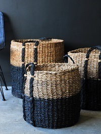 Rockett St George | giant dipped black- storage baskets