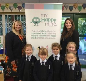 Helen Jeys, AESG Headmistress, pictured with Laura Earnshaw and year 1 girls (big)