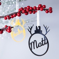 Personalised reindeer decoration by Clouds and Currents