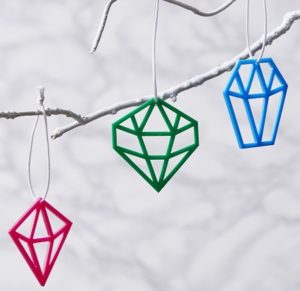 Geometric colourful Christmas decorations (big image)