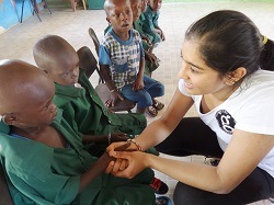 Teaching the young children at the Mama Tamba Nursery