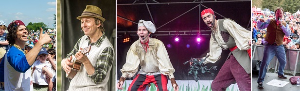 Andy Day, Cook and Line, Justin Fletcher, Mr Bloom at the Geronimo Festival