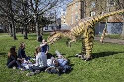 dinosaur in the park