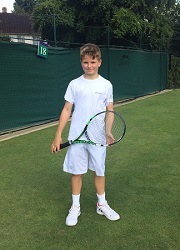 12-years old Oliver Critchley, Manchester Grammar tennis star from Altrincham