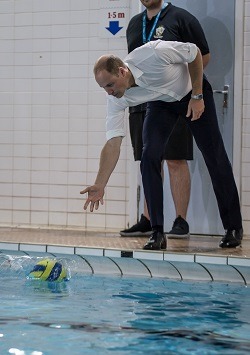 Prince William at Bolton School during Royal Visit to Merseyside 2017