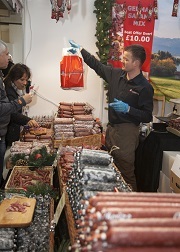 Salami and smoked sausage stoll, Artisan Christmas Market at Foodies Festival