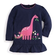 Girls' Dinosaur Applique Tunic | JoJo Maman Bébé