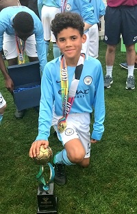 Isaac Okeregha, Manchester City Football Club, with Prospects Cup, Florida 2017