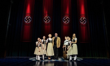Gray OBrien as Captain Von Trapp and Lucy OByrne as Maria in The Sound of Music 2016 UK tour | credit Mark Yeoman