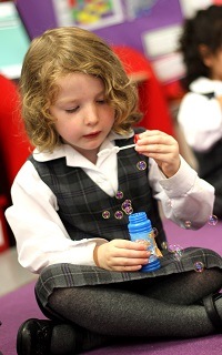 Girls making bubbles | myHappymind at MHSG