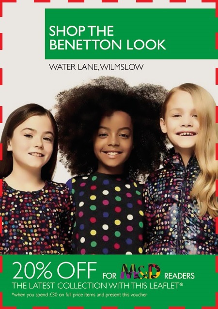 Benetton Wilmslow 20% off voucher