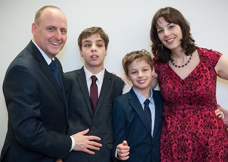 Elley's family: Husband Gavin, Alec, Bobby and Debby.