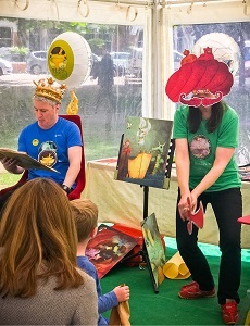 Galdo's Gift team performs at Barnes Kids Literature Festival