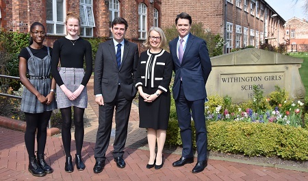 Mayor of Greater Manchester Andy Burnham visit to WGS