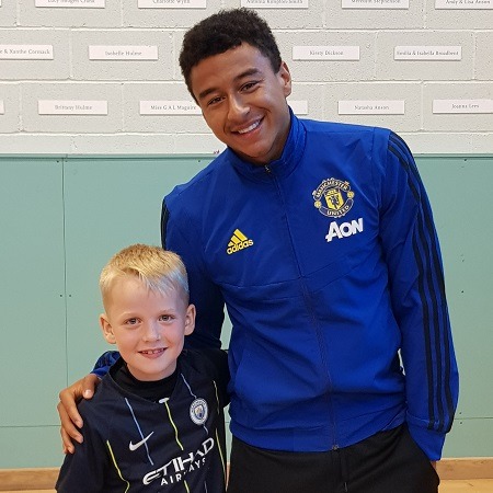 Kyle and Jesse Lingard at WBFC at Wilmslow Prep School
