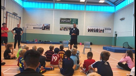 Wes Brown _summer football camp at Wilmslow Prep School