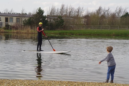 Padling with dad