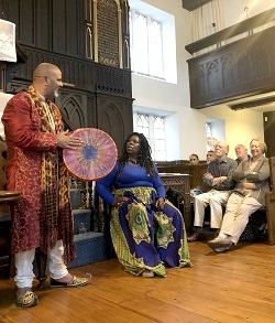 Storytelling session with Jan Blake and Peter Chand at the LIT hub, Macclesfield