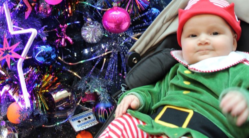 Baby in Elf costume