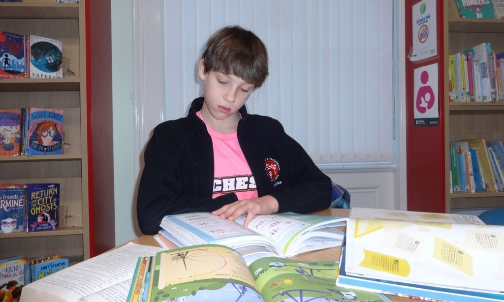 Girl studying