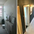 Hallway before and after makeover | Dark Interior Design
