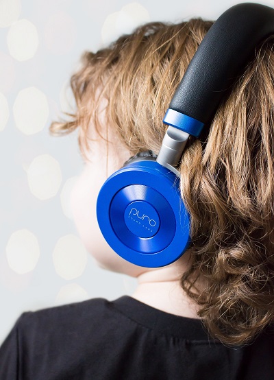 PURO headphones on a child's head