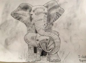 Mumma and baby elephants | Imaginary Pets Gallery