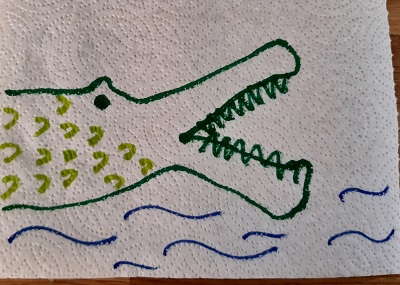 Child drawing Crocodile