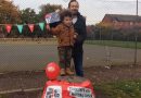 Father and son campaining for brain tumor charity