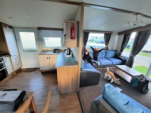 Inside holiday caravan home