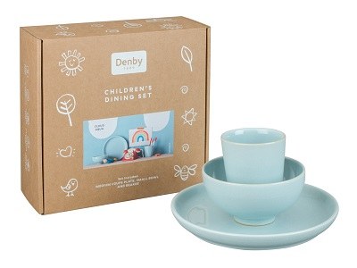 Heritage Cloud Aqua children's dining set from Denby Pottery