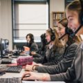 Girls from Manchester High using technology