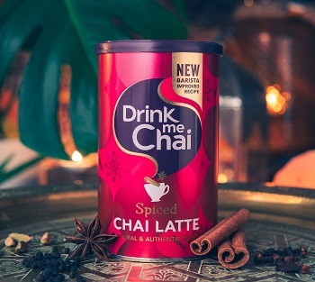Tin of Drink me Chai Spiced Chai Latte that comes in the gift box, a competition prize