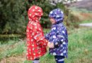 Kids under the rain in Blade and Rose Colour Changing Raincoats