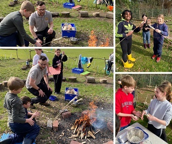 Greenbank Prep's year 6 pupils at the Forest School