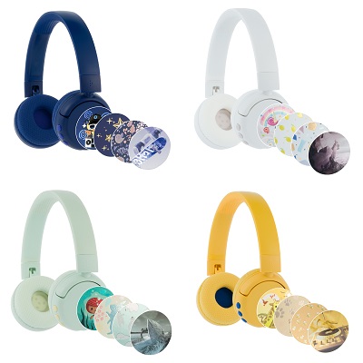 BuddyPhones PopFun wireless headphones with stickers