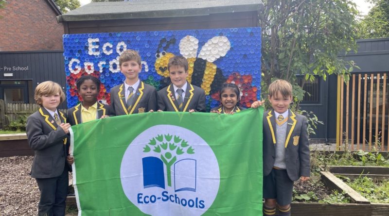 Greenbank Prep students with Eco–Schools Green Flag