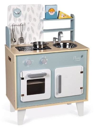 Wooden play kitchen cooker by Jura Toys